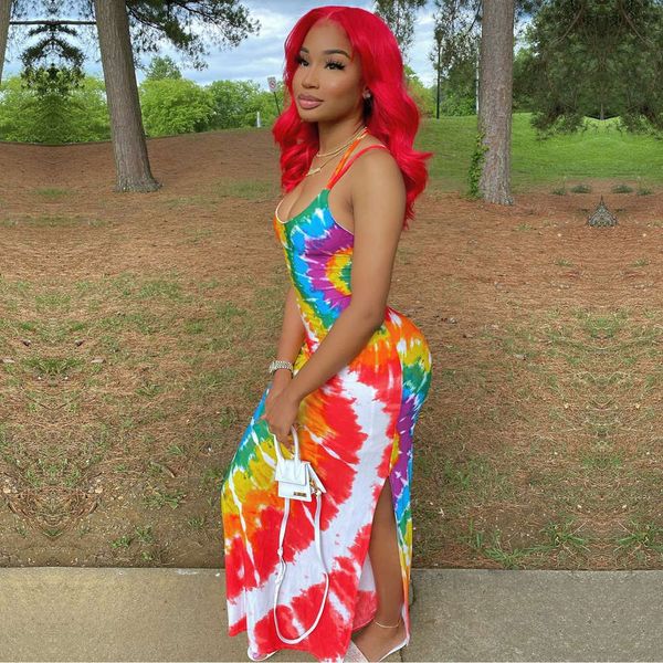 

2021 summer new shawl beach holiday skirt suspender print dress, White