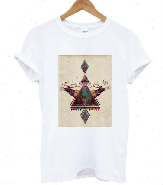 

harajuku womens t shirts deer print women shirt cotton casual funny for lady white tee hipster drop ship 205
