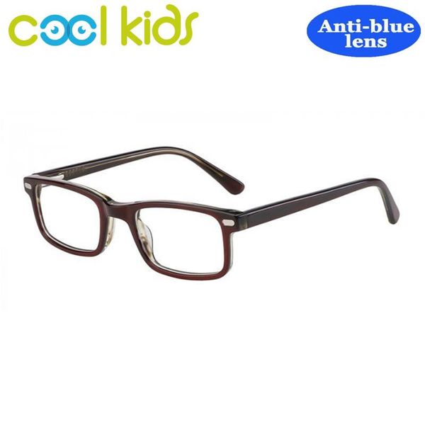 

fashion sunglasses frames cool kids glasses frame acetate wear anti-blue optical prescription with clear lens myopia children computer wk102, Black