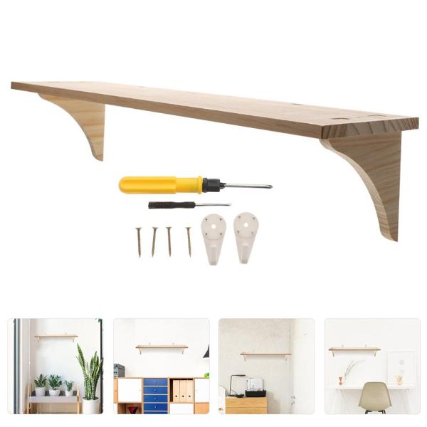 

other home decor 1pc partition rack creative wood wall shelf plate ledge storage
