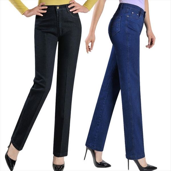 

arrival pants straight plus size women jeans denim trousers, Blue