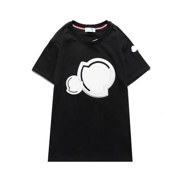 

21ss designer tide t shirts chest letter laminated print short sleeve high street loose oversize casual t-shirt 100% pure cotton for men an, White;black
