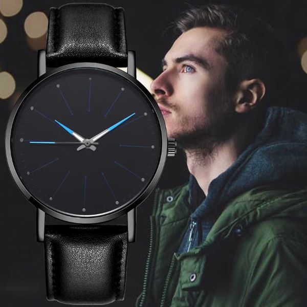 

wristwatches minimalist style ultra thin quartz watch men women black leather strap male clock sport simple casual watches relogio masculino, Slivery;brown