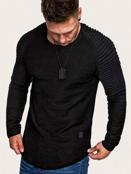 

men raglan sleeve ruched tee t4ak#, White;black