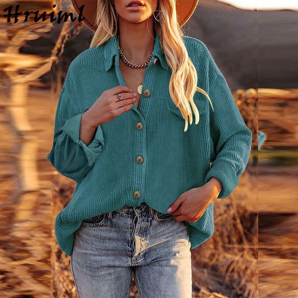 

women long sleeve solid color blouses corduroy fabric and fashion elegant casual office shirt, White