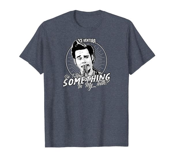 

do i have something in my teeth - ace ventura t-shirt, White;black