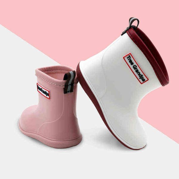 Kleinkind Mädchen Rainboots Kinder Baby Wasser Schuhe Wasserdichte Kinder Schuhe Kinder Regen Stiefel PVC Gummi Stiefel Junge Regen Stiefel 211108