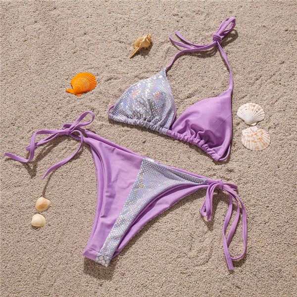 

splicing snake printed bikini women swimwear female swimsuit two-pieces bikini set halter bather bathing suit swim lady k2516