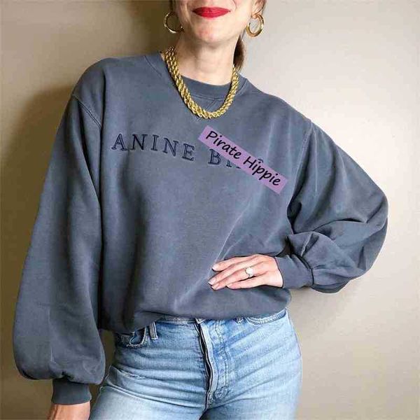 

letter born sweatshirt women herf winter sheep week mouw o neck katoen trui casual vintage street style hoodie 2020, Black