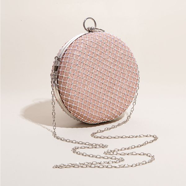 

evening bag round small with diamond in hand dinner drill sweet lady lovely