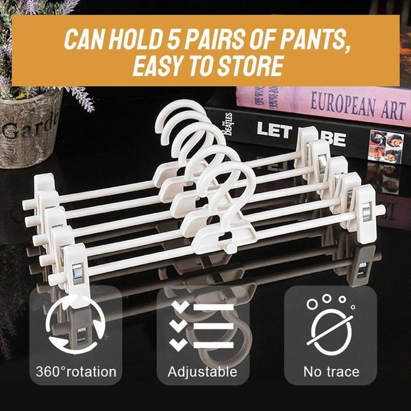 

hangers & racks 5pcs rotating pants clips 34*14*14cm pp trouser skirt stand holder for hoidehold accessories