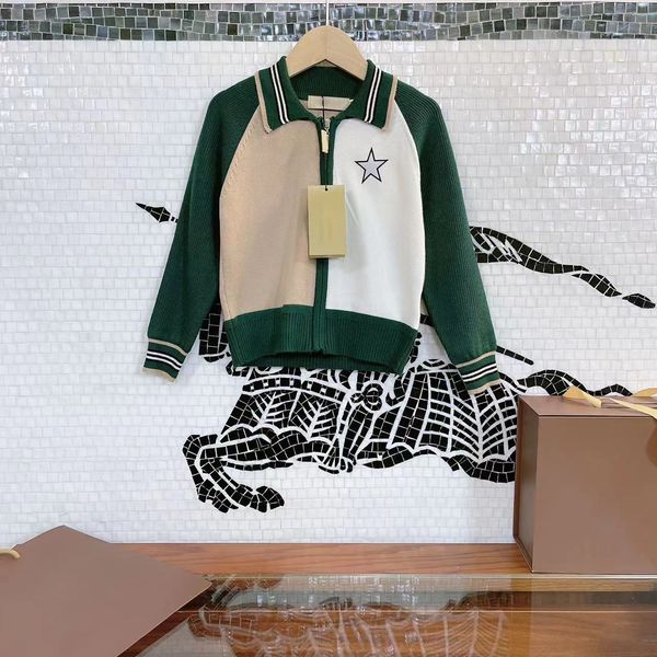 

new autumn knitted children's cardigan jackets high-end winter casual outwear uniform 2021fw brand diegner light and warm coat, Blue;gray