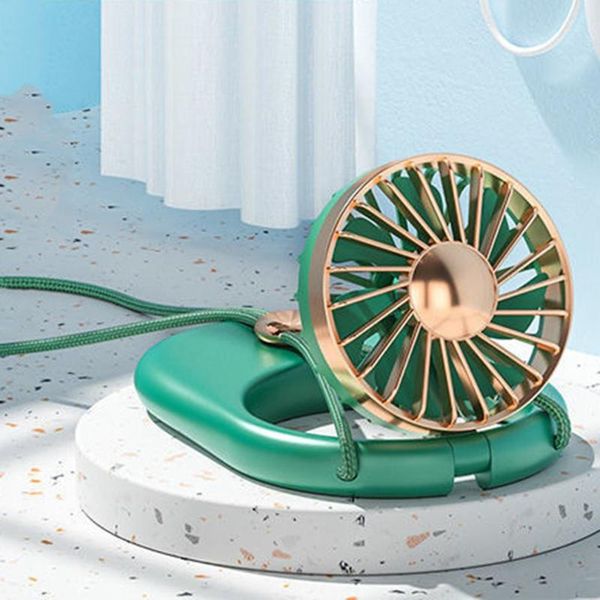 

other home decor summer neck hanging mini fan portable creative folding handheld lanyard usb charge air cooler desk