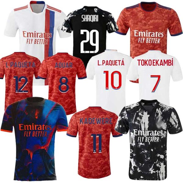 

fans player version 21 22 soccer jersey maillot lyon 4th 2021 2022 olympique lyonnais ol digital fourth football shirts toko ekambi bruno g, Black;yellow
