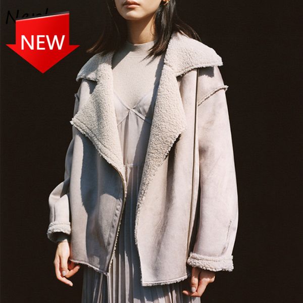 

jackets call my collar double pockets autumn lambswool women's jacket fashion, Black;brown