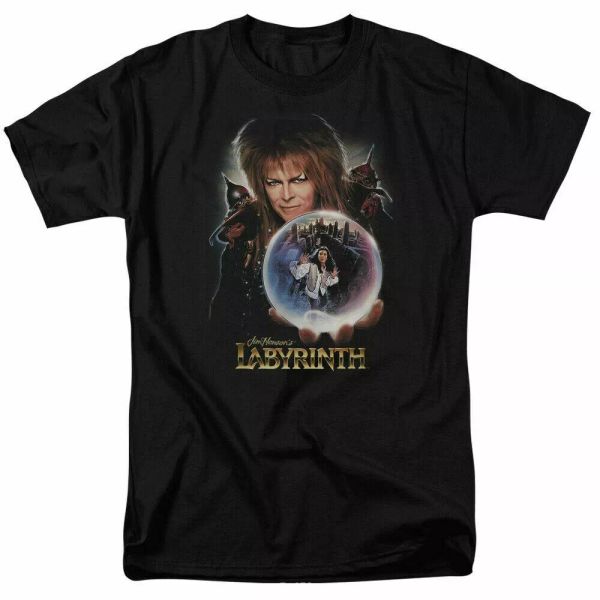 

labyrinth i have a gift t shirt mens licensed classic movie tee jareth black, White;black