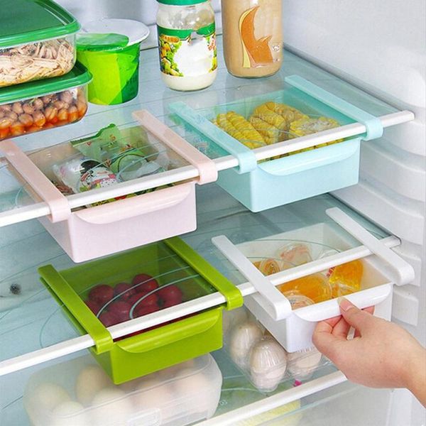 

kitchen storage & organization creative multi-purpose refrigerator rack drawer partition shelf durable portable abs material