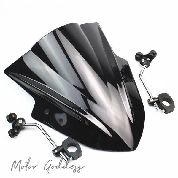 

motorcycle windshield windscreen with adjustable bracket wind screen for bajaj dominar pulsar 200ns 180 dts-i 150