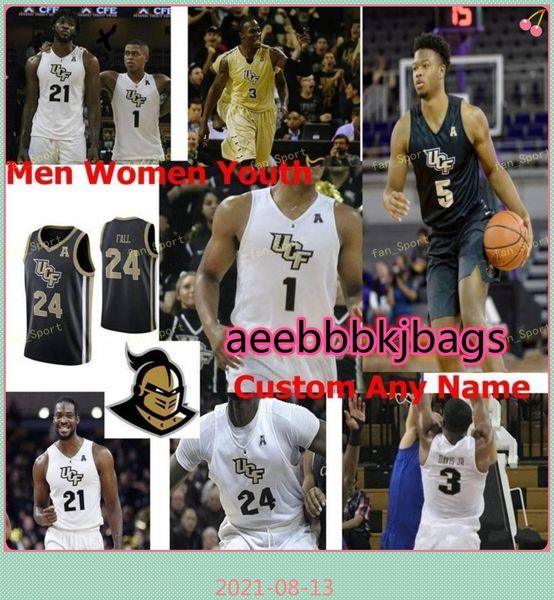 

ncaa college ucf knights basketball jersey 0 yuat alok bj taylor 1 tony johnson jr. 10 dayon griffin custom stitched, Black