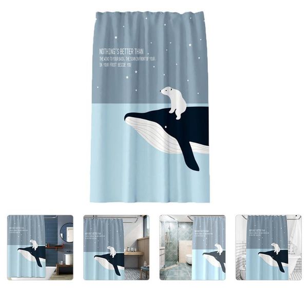 

shower curtains 1pc thickened curtain mouldproof polyester bathing with hooks