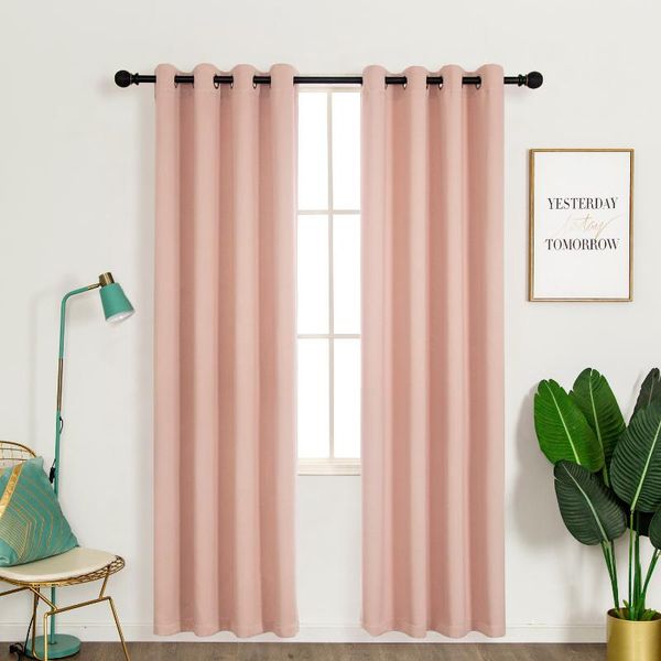 

curtain & drapes merrylife 1 pair blackout curtains for living room bedroom window treatment blinds finished solid color kitchen