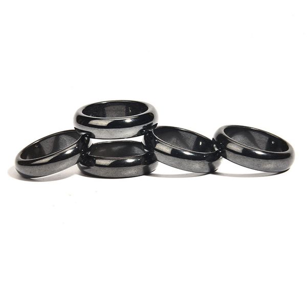 

hematite stone rings for women men magnetic energy balance rings, Silver