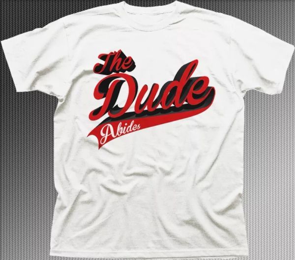 

the dude big lebowski white printed t-shirt 9637, White;black