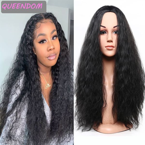 

22 inch loose wave wig water wave cosplay wigs for black women synthetic hair wig natural heat resistant middle part lolita wig