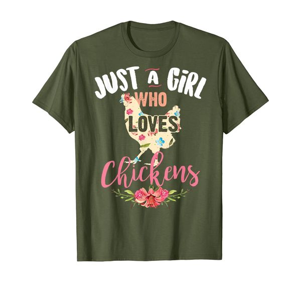 

just a girl who loves chickens shirt poultry lover cute gift, White;black