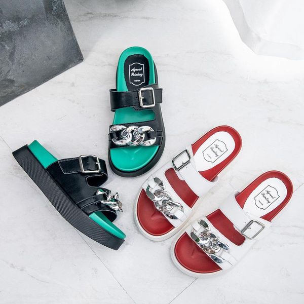 

sandals slippers for women summer platform peep toe leisure beach, Black