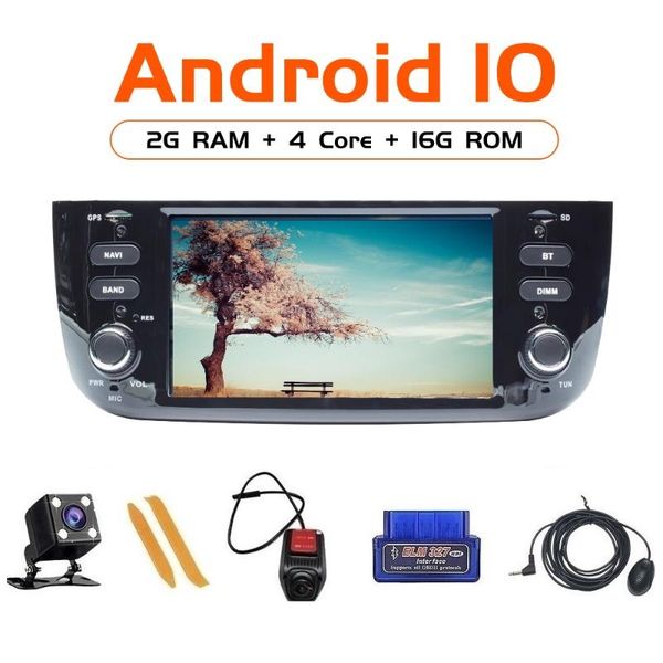 

android 10 for linea punto evo 2012-2021 radio gps navigation multimedia player steering wheel control 4core 2gb 16g car dvd