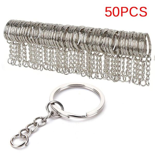

keychains diy polished silver key rings chain split ring 30mm jewelry findings