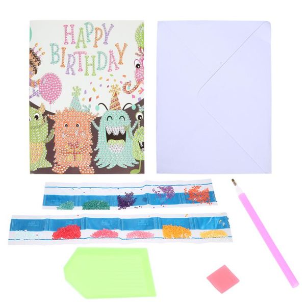 

greeting cards creative birthday diy pattern diamond embroidery 5d blessing cross stitch printing craft kits