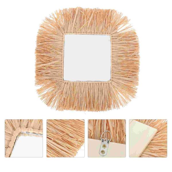 

mirrors 1pc makeup mirror woven decorative ornament wall hanging
