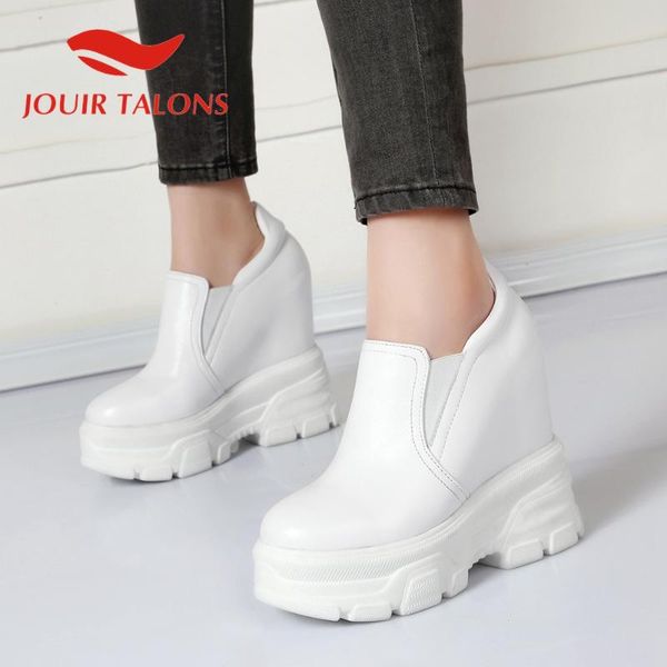

dress shoes jouir talons dropship genuine leather women pumps increased internal round toe platform spring/autumn, Black
