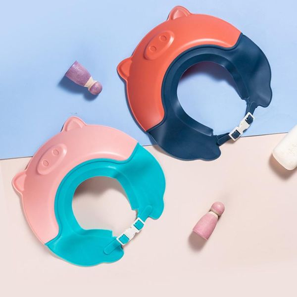 

shower caps cap bathing protection cute adjustable waterproof visor hat for kids children bathroom products