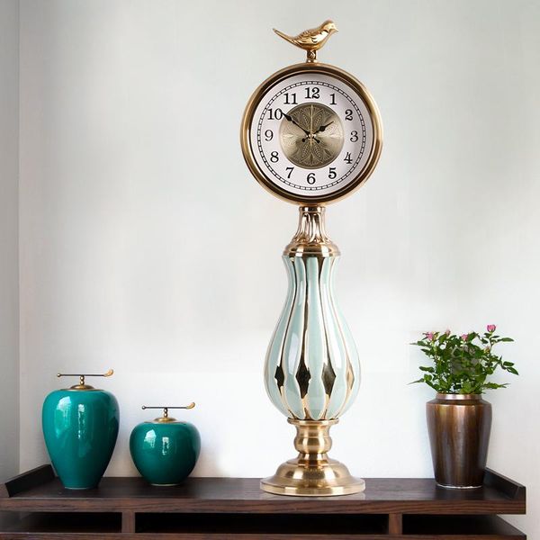 

desk & table clocks metal creative clock modern design silent luxury digital alarm vintage living room reloj de mesa home decoration 50