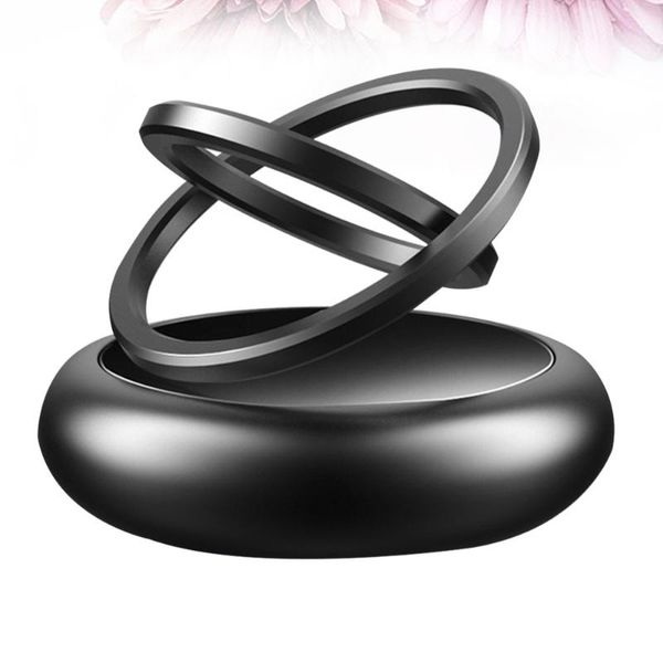 

double ring alloy car rotating suspension saucer perfume (black) air freshener