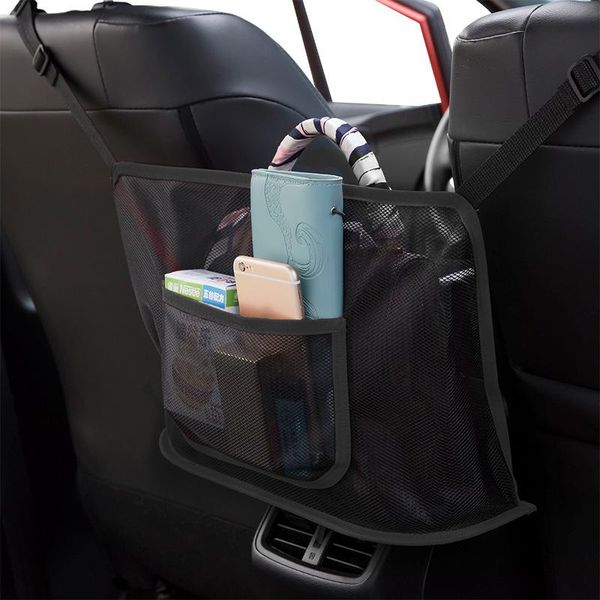 

car organizer net pocket handbag holder seat side storage mesh bag for accessories interior decoration