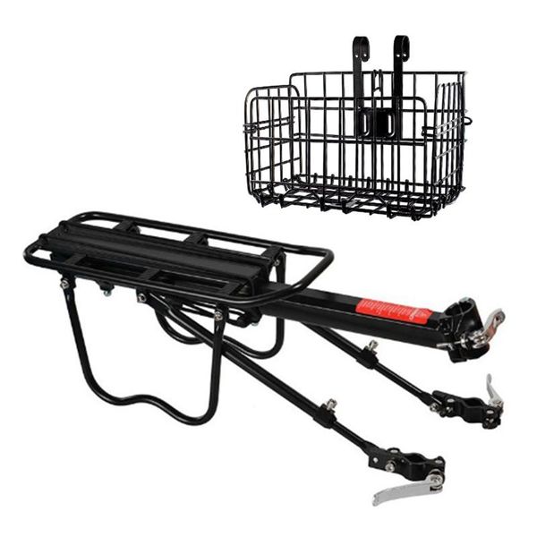 

car & truck racks wire mesh fold-up detachable front bag rear hanging bike basket with full quick release bicycle shelf