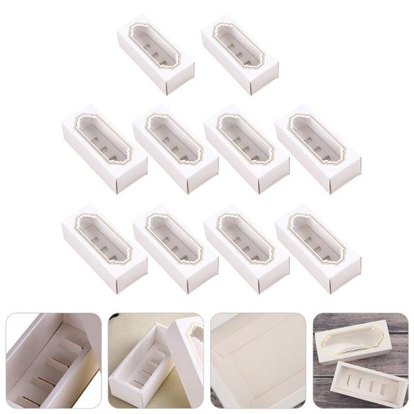 

gift wrap 10pcs paper baker wrapping box macaroon chocolate packing dessert