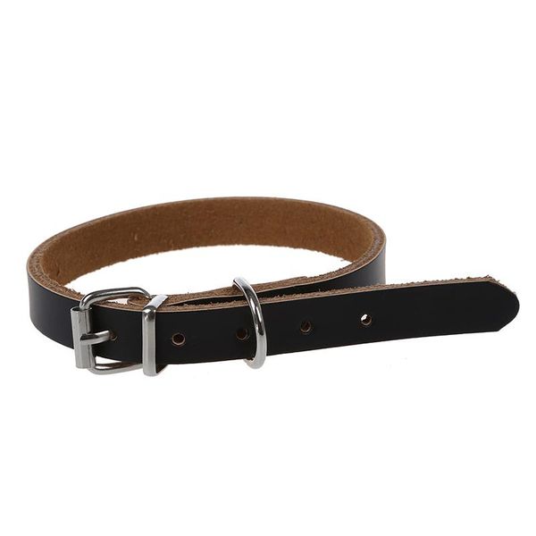 

dog collars & leashes leather collar for dogs cats puppy pet s black