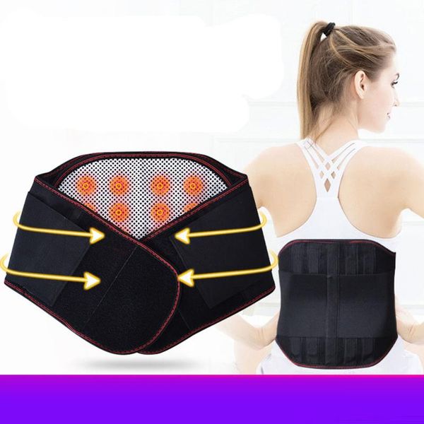 

therapy breathable mesh lower back waist support brace adjustable straps for relieving low pain lumbar belt, Black;gray