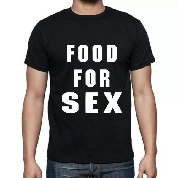 

food for funny t-shirt tee, White;black