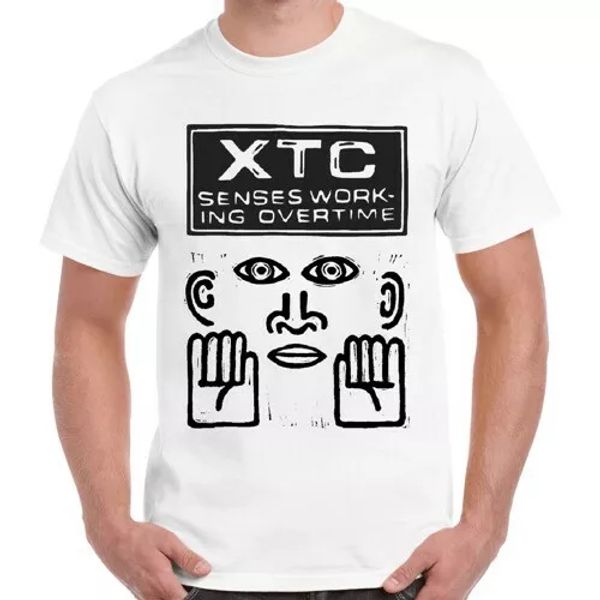 

xtc senses working overtime tee vintage cool ladies retro t shirt 269, White;black