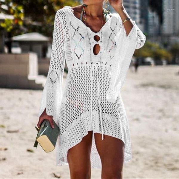

beach see-through dress bikini coverall net women's swimwear, White;black