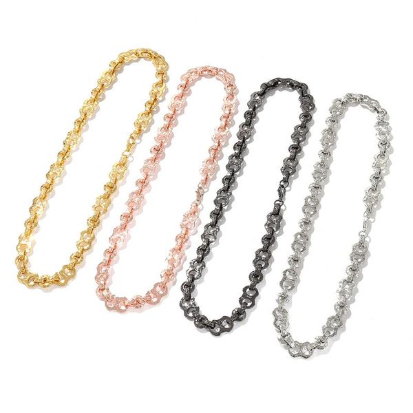 

chains 8 word lettering 520 cuban chain necklace ladies luxury charm metal collar letter men's hip hop jewelry, Silver