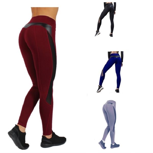 Persit Women’s Mesh Yoga Pants with 2 Pockets, Non See-Through High Waist Tummy Control 4 Way Stretch Leggings
