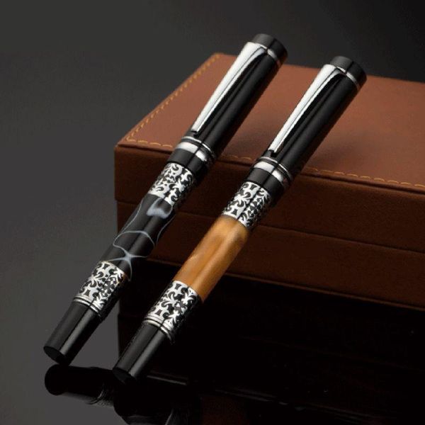 

ballpoint pens 0.5mm metal pen acrylic marble roller ball luxury business men signature gift writing office stationery, Blue;orange
