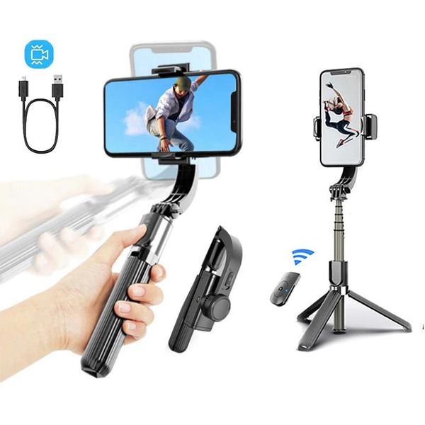 

selfie monopods l08 stick stabilizer smartphone tripod phone holder with bluetooth remote control for android phones